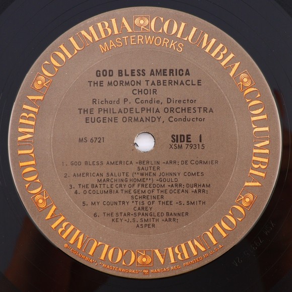 Mormon Tabernacle Choir Philadelphia Orchestra God Bless America Vinyl LP Record - Picture 7 of 12